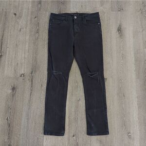 Brave Soul Slim Fit Black Knee Rip Jeans 34